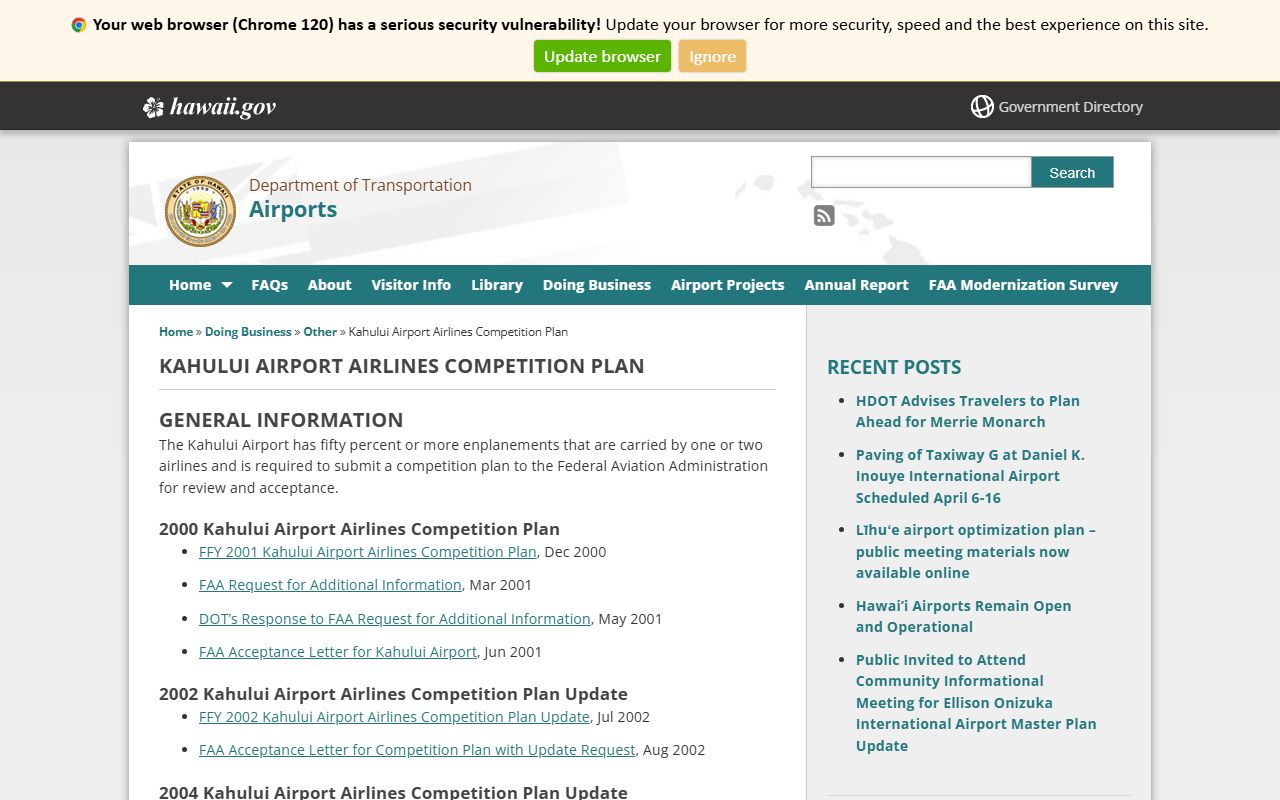 Kahului Airport public records portal